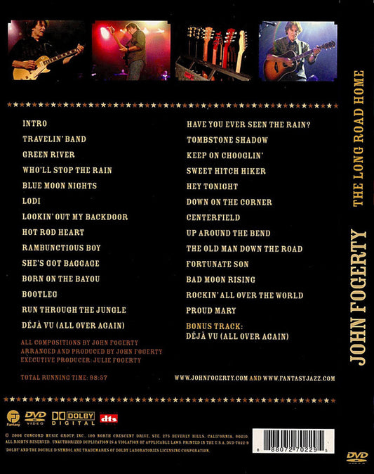 John Fogerty : The Long Road Home - In Concert (DVD-V, Multichannel, PAL, DTS)