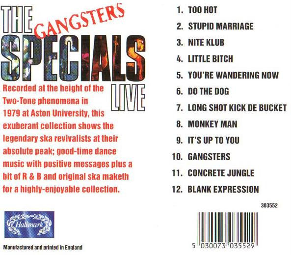 The Specials : Gangsters (CD)