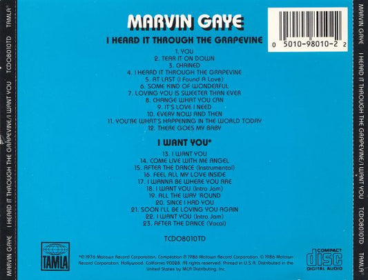 Marvin Gaye : I Heard It Through The Grapevine / I Want You (CD, Comp)