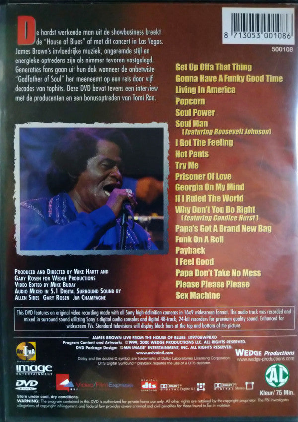 James Brown : James Brown Live From The House Of Blues (DVD-V, PAL, Dol)