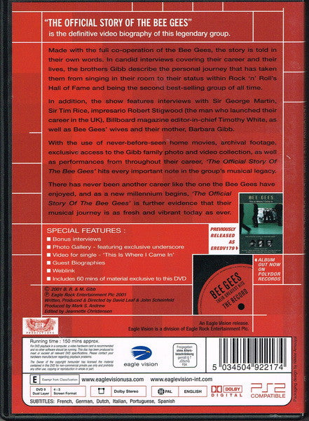 Bee Gees : The Official Story Of The Bee Gees (DVD-V, PAL)