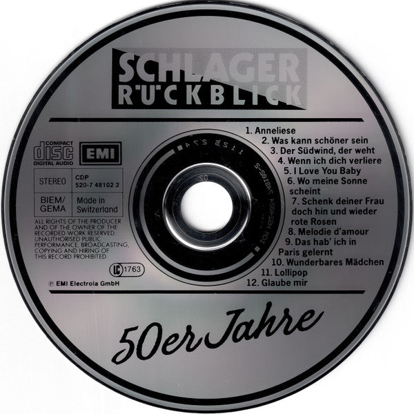 Various : Schlager Rückblick - 50er Jahre - Folge 1 (CD, Comp)