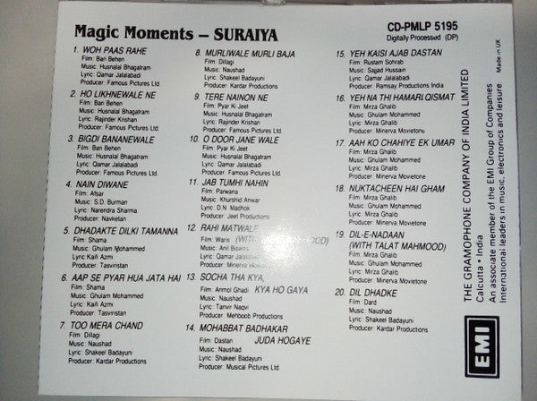 Various : Magic Moments (Suraiya) (CD, Comp)