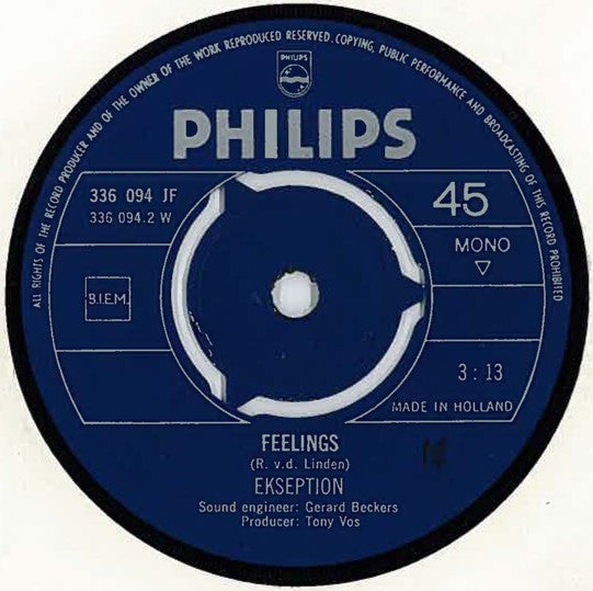 Ekseption : Italian Concerto / Feelings (7", Single, Mono)