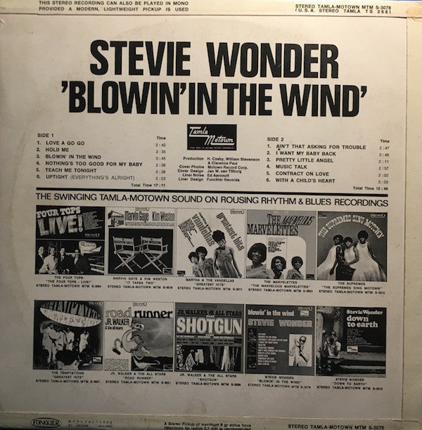 Stevie Wonder : Blowin' In The Wind (LP, Album)