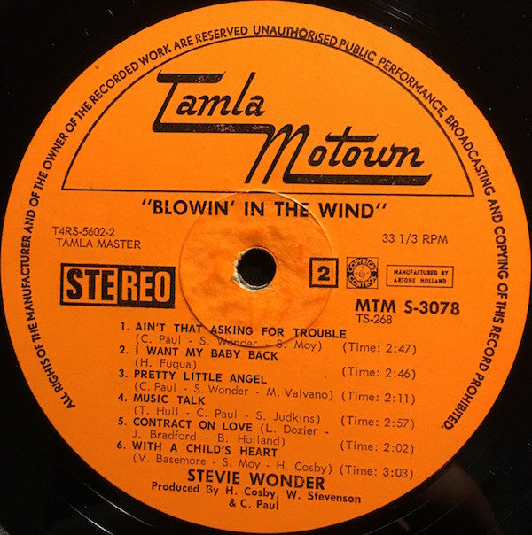 Stevie Wonder : Blowin' In The Wind (LP, Album)