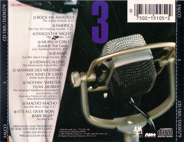 Falco : 3 (CD, Album, RM, DAD)
