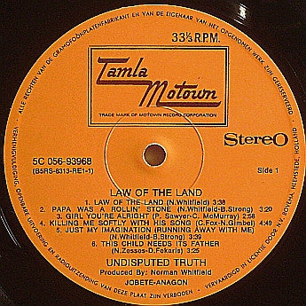 The Undisputed Truth : Law Of The Land (LP, Album)