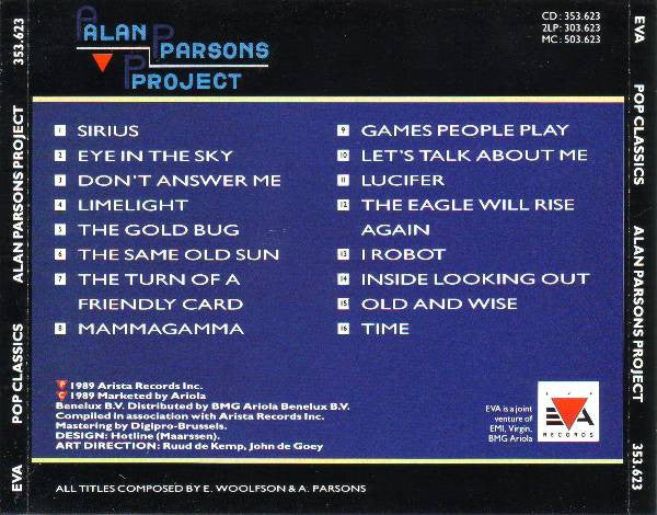 The Alan Parsons Project : Pop Classics (CD, Comp)