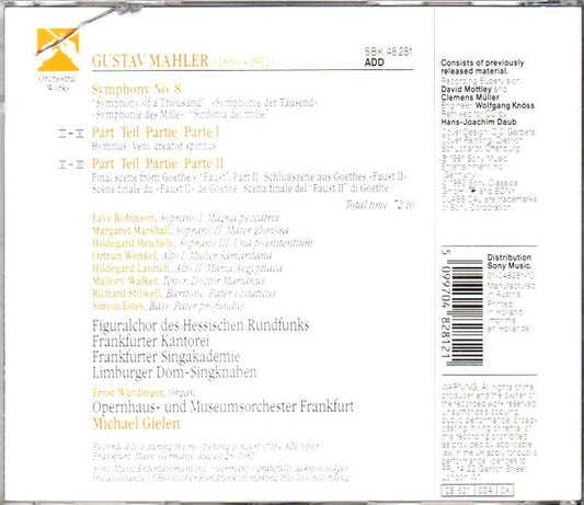 Gustav Mahler - Frankfurter Opern- Und Museumsorchester, Michael Gielen : Symphony No. 8 (CD, RE)