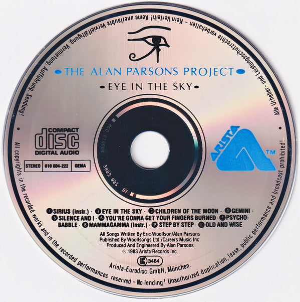 The Alan Parsons Project : Eye In The Sky (CD, Album)