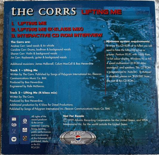 The Corrs : Lifting Me (CD, Single, Enh, Promo, Car)