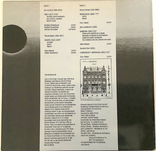 Jan Van Gilse, Willem Pijper, Rudolf Escher, Jean Lambrechts, Maarten Bon : Nederlandse Fluitmuziek Uit De Twintiger En Zestiger Jaren (LP)