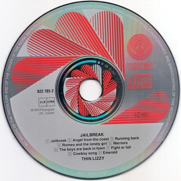 Thin Lizzy : Jailbreak (CD, Album, RE)