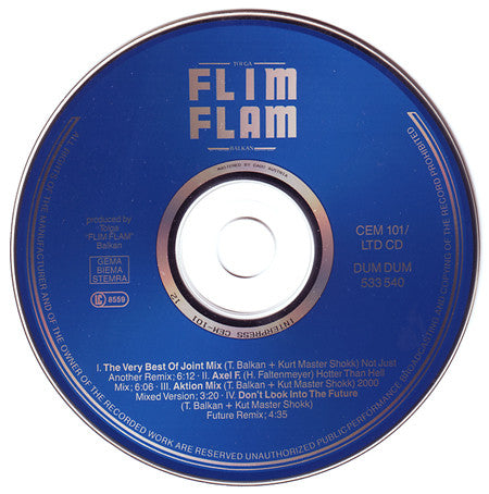 Tolga "Flim Flam" Balkan : Joint Mix Remix (CD, Maxi, Ltd, Num)