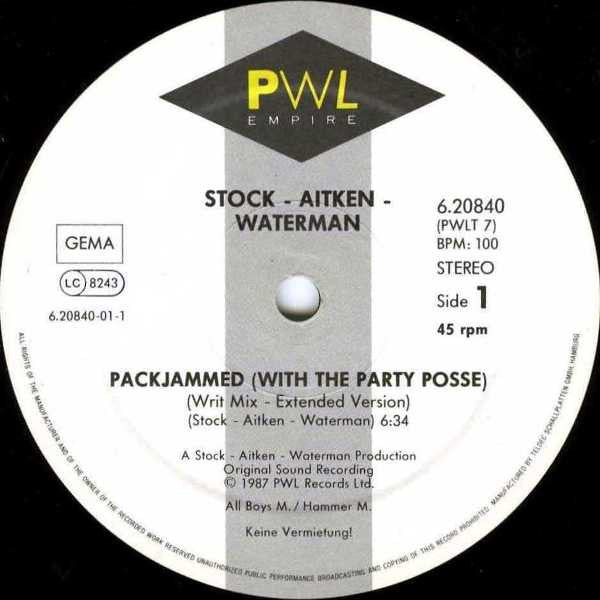 Stock, Aitken & Waterman : Packjammed (With The Party Posse) (12", Maxi)