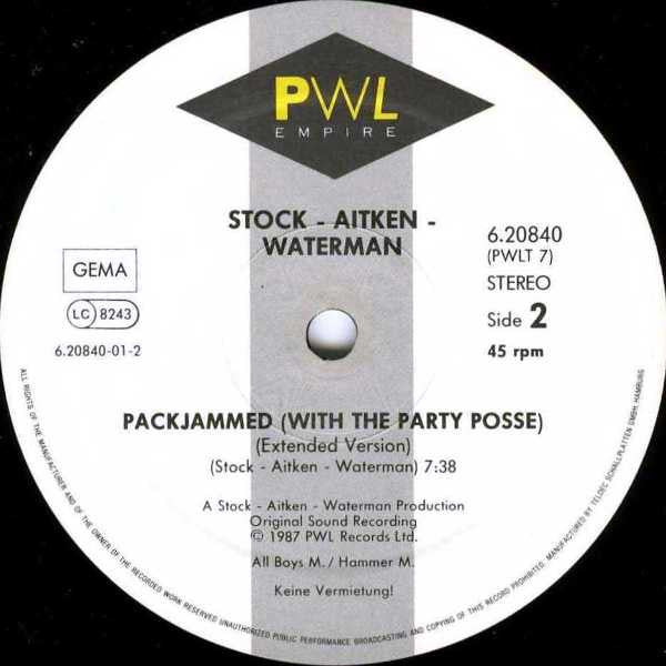 Stock, Aitken & Waterman : Packjammed (With The Party Posse) (12", Maxi)