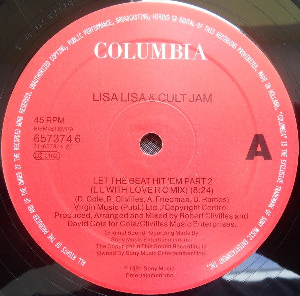 Lisa Lisa & Cult Jam : Let The Beat Hit 'Em Part 2 (12")