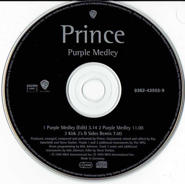 Prince : Purple Medley (CD, Single)