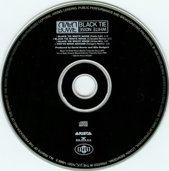 David Bowie Featuring Al B. Sure! : Black Tie White Noise (CD, Maxi)