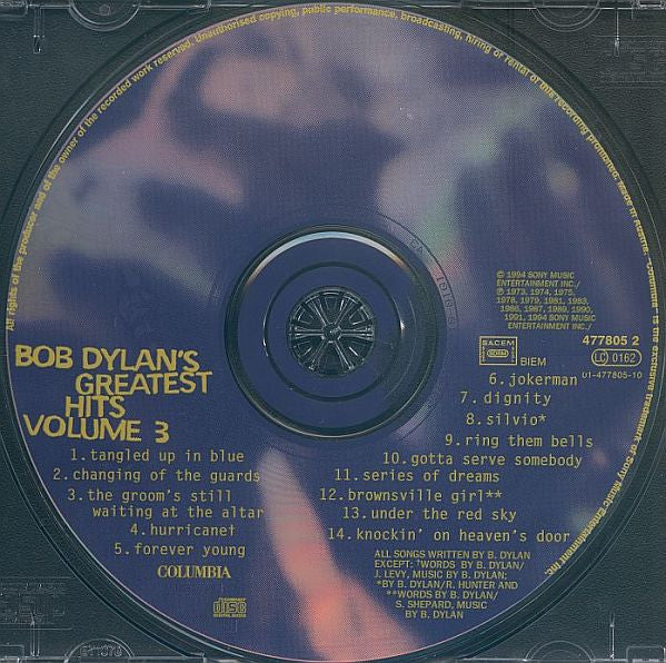 Bob Dylan : Bob Dylan's Greatest Hits Volume 3 (CD, Comp)