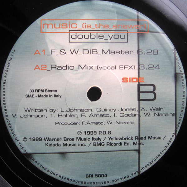 Double You : Music (Is The Answer) (12")
