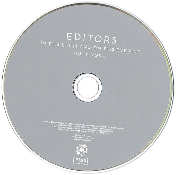 Editors : In This Light And On This Evening (CD, Album + CD + Ltd)