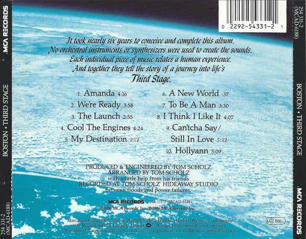 Boston : Third Stage (CD, Album)