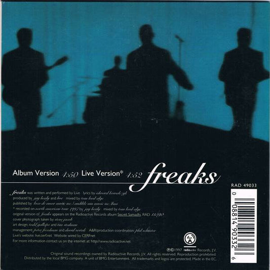 Live : Freaks (CD, Single)