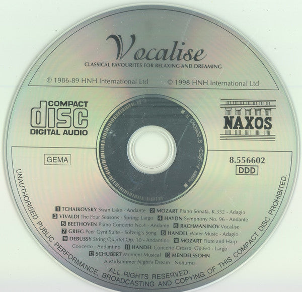Various : Vocalise - Classical Favourites For Relaxing And Dreaming  (CD, Comp)