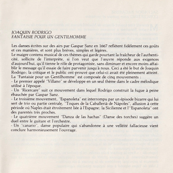 Joaquín Rodrigo · Salvador Bacarisse : Narciso Yepes, Orquesta Nacional De España, Orquesta Filarmonía de España, Ataúlfo Argenta, Rafael Frühbeck De Burgos : Concierto De Aranjuez · Fantasia Para Un Gentilhombre / Concertino Opus 72 (CD, Comp)