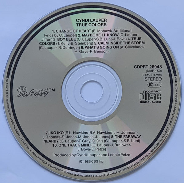 Cyndi Lauper : True Colors (CD, Album)