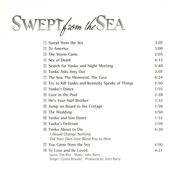 John Barry : Swept From The Sea (Original Motion Picture Soundtrack) (CD, Album)