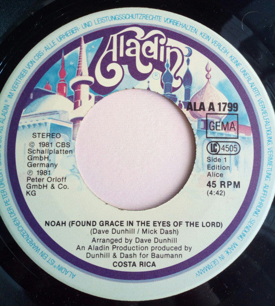 Costa Rica (3) : Noah (Found Grace In The Eyes Of The Lord) (7", Single)