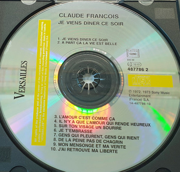 Claude François : Je Viens Dîner Ce Soir (CD, Album, RE)