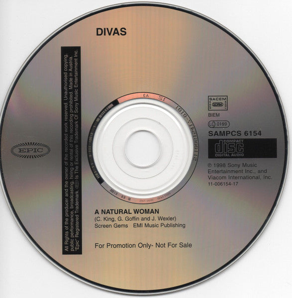 Divas (6) : A Natural Woman (CD, Single, Promo)