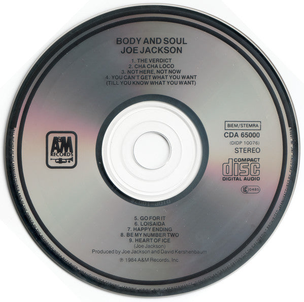 Joe Jackson : Body And Soul (CD, Album)