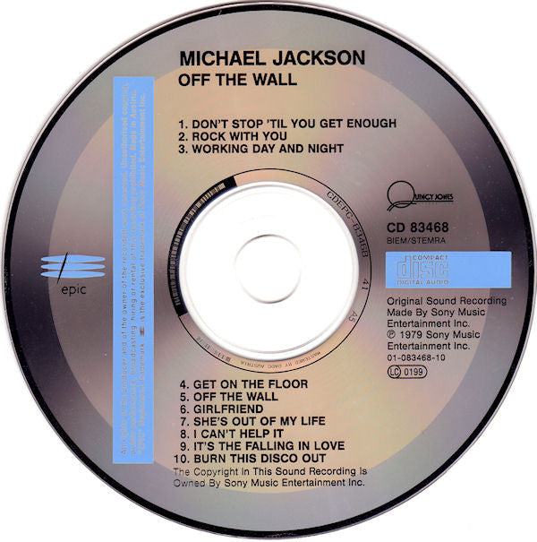 Michael Jackson : Off The Wall (CD, Album, RE)