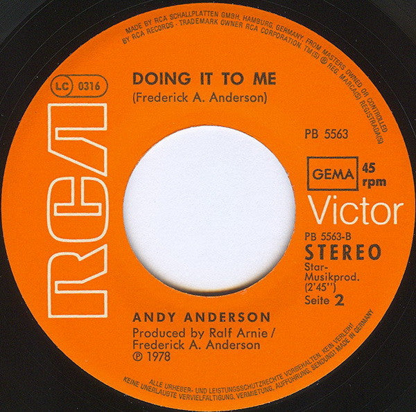 Frederick A. Anderson : Sally -  (Don't Throw Your Life Away)  (7", Single)