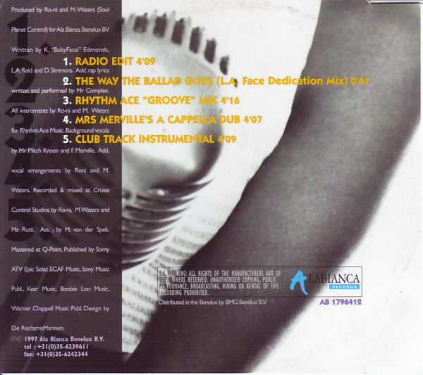 Farida Merville feat. MC Complex : The Way U Love Me (CD, Maxi)
