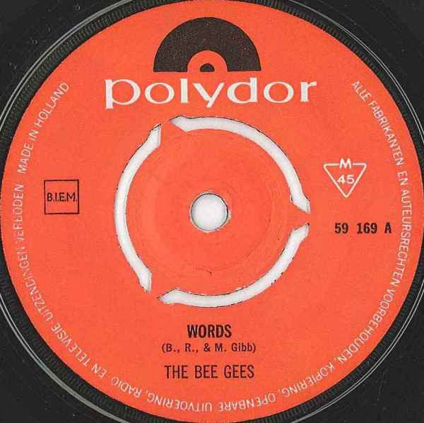 Bee Gees : Words (7", Single, Mono)