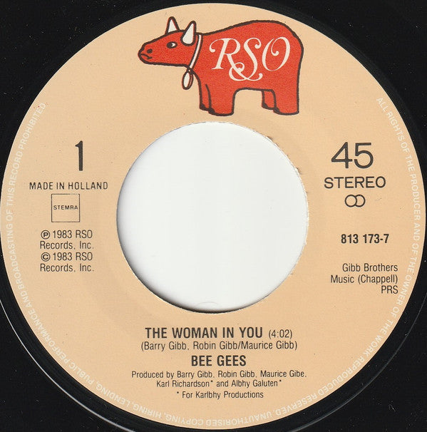Bee Gees : The Woman In You  (7", Single)