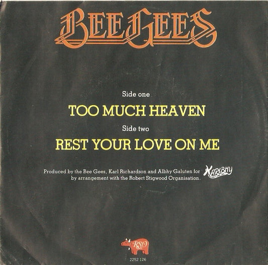 Bee Gees : Too Much Heaven (7", Single)