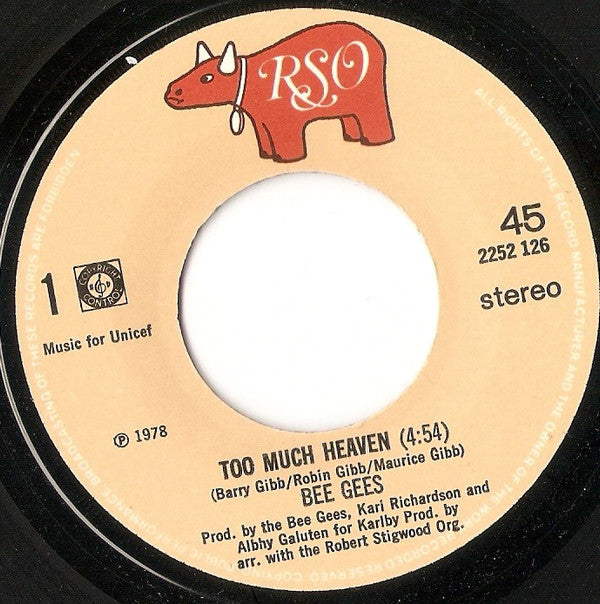 Bee Gees : Too Much Heaven (7", Single)