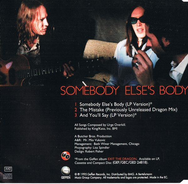 Urge Overkill : Somebody Else's Body (CD, Single)