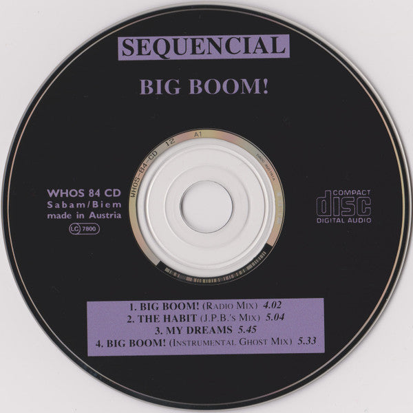 Sequencial : Big Boom! (CD, Maxi)