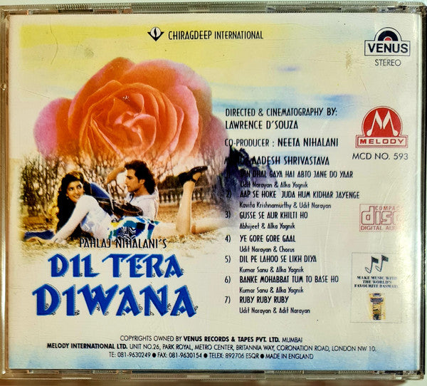 Aadesh Shrivastava : Dil Tera Diwana (CD)