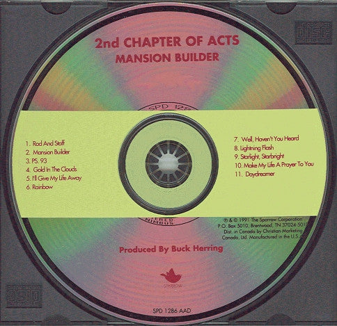 2nd Chapter Of Acts : Mansion Builder (CD, Album)