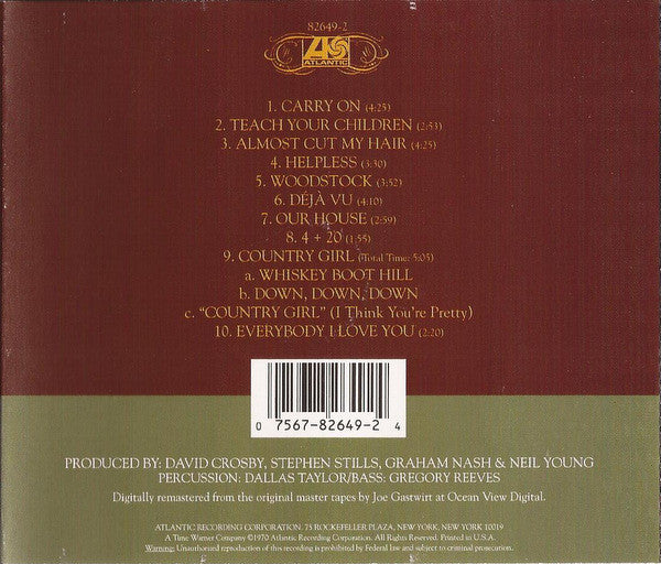 Crosby, Stills, Nash & Young : Déjà Vu (CD, Album, RE, RM, SRC)