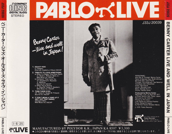 Benny Carter : 'Live And Well In Japan! (CD, Album)